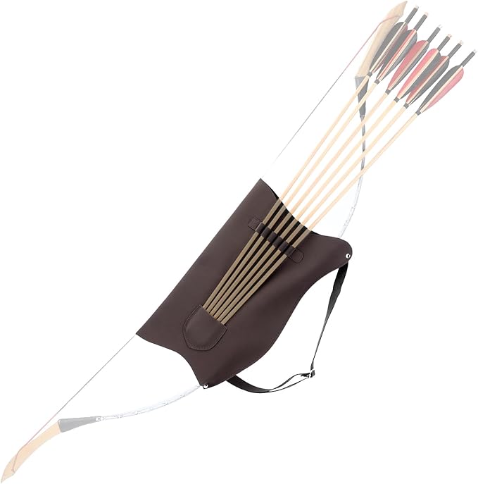 LWANO Archery Bow Carrier with Arrow Slots, Archery Bow and Arrow Holder for Recurve Horsebow Traditional Bow, Adjustable Shoulder Strap-StrideForce Fitness