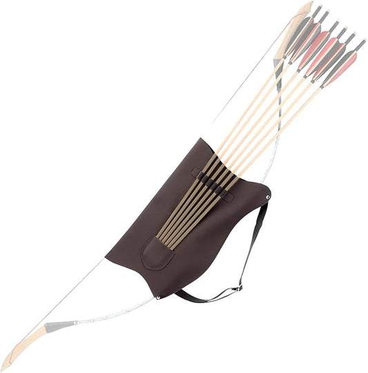 LWANO Archery Bow Carrier with Arrow Slots, Archery Bow and Arrow Holder for Recurve Horsebow Traditional Bow, Adjustable Shoulder Strap-StrideForce Fitness