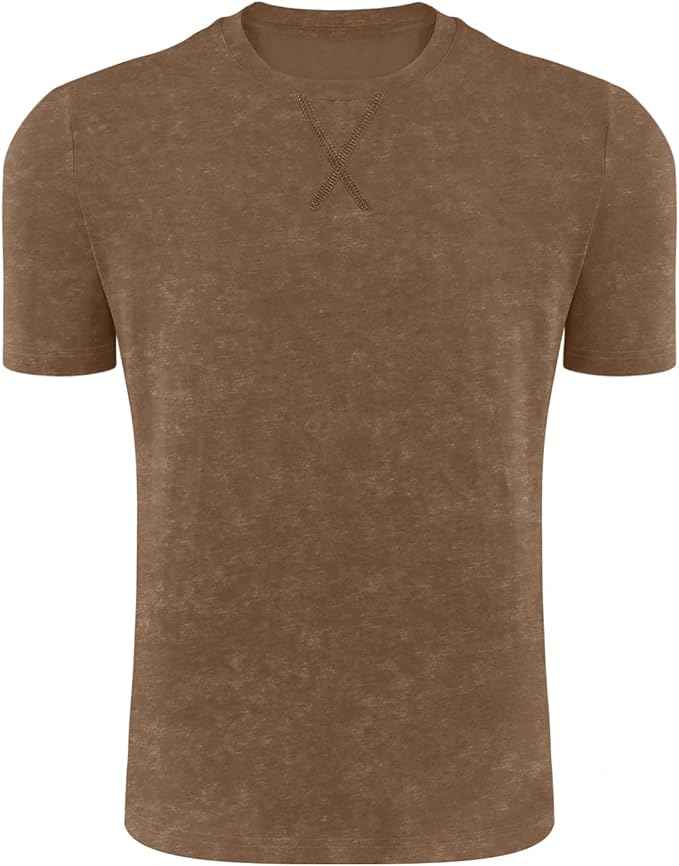 LOGEEYAR Men's Athletic Washed T-Shirts Basic Crew Neck Tees Tops Causal Distressed Cotton T Shirts for Men-StrideForce Fitness