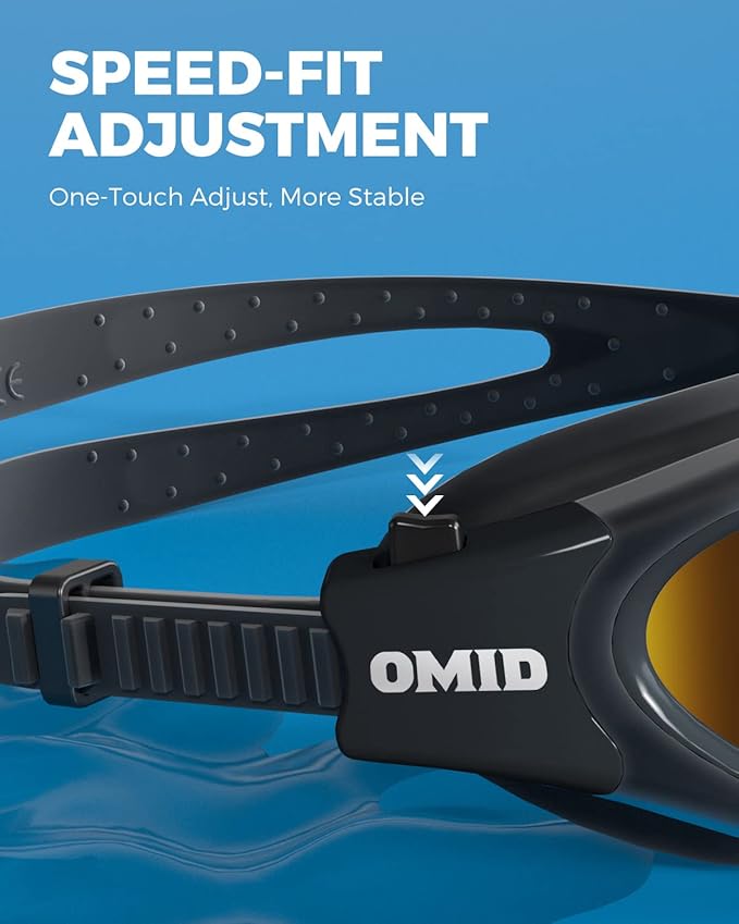 OMID Swim Goggles, P2 Polarized Swimming Goggles for Men Anti-fog Goggles Swimming for Adult Women-StrideForce Fitness