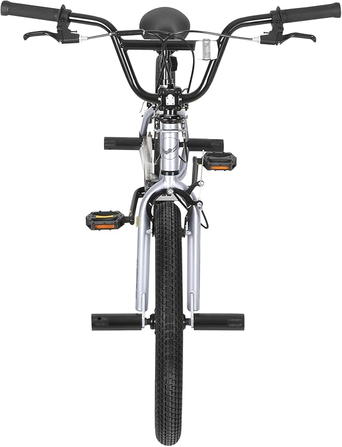 WEIZE Freestyle BMX Bike, 20 inch Trick Bicycle for Kids and Adults Men Women, Hi-Ten Steel Frame, 360 Degree Rotor Freestyle, 4 Pegs Single Speed Teen Bike, Beginner-Level to Advanced Riders-StrideForce Fitness