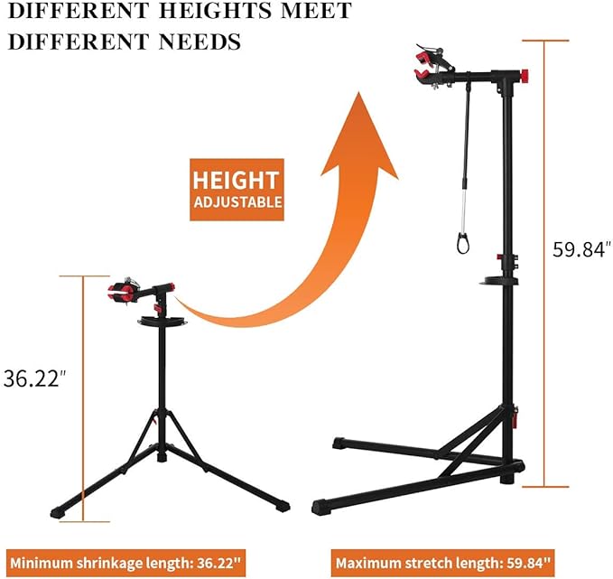 UNISKY Bike Repair Stand for Maintenance Height Adjustable Rack with Quick Release Bicycle Mechanics Maintenance Workstand-StrideForce Fitness