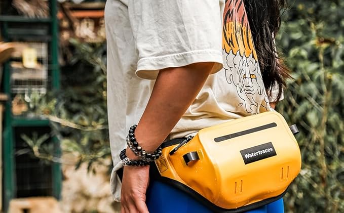 Waterproof Fanny Pack Snorkeling Bag Waist Bag For Canoe Kayaking Rafting Surfing Swimming Boating Storage Pack Paddle Board (Yellow)-StrideForce Fitness