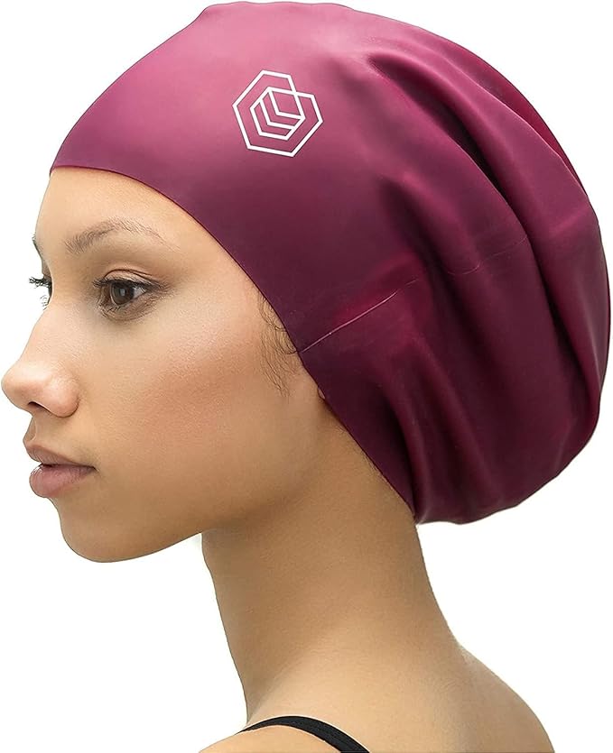 SOUL CAP - Large Swimming Cap for Long Hair - Designed for Long Hair, Dreadlocks, Weaves, Hair Extensions, Braids, Curls & Afros - Women & Men - Silicone-StrideForce Fitness