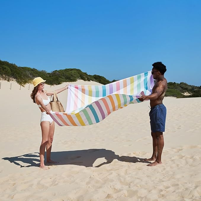 Dock & Bay Quick Drying Towel - for Sports & Gym - Compact, Lightweight - 100% Recycled - Includes Bag - Summer - Unicorn Waves, Double Extra Large (180x200cm, 70x78)-StrideForce Fitness