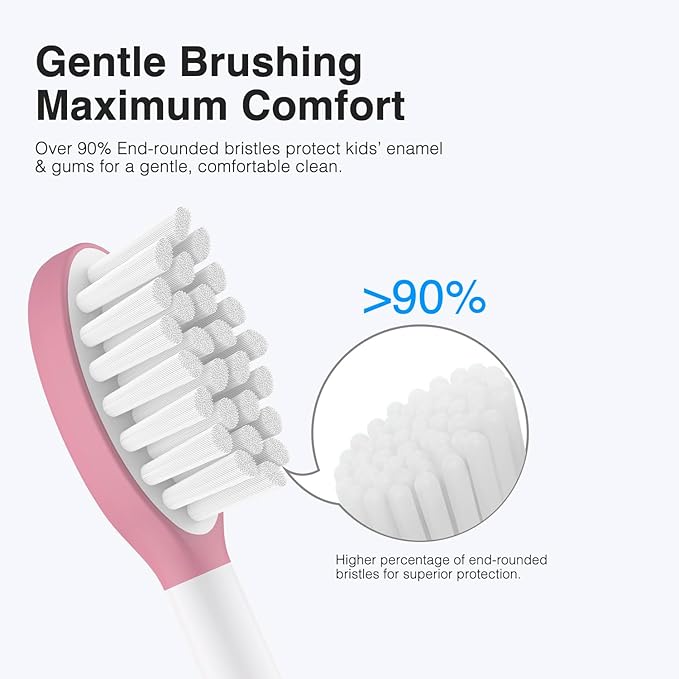 Kids Replacement Heads for Philips Sonicare Kids Toothbrush Heads,for Phillips Sonicare HX6042/94, HX6340,HX6321,HX6320/30,Standard Child Brush Head for Philips Sonic Care,5 Pcs, Pink