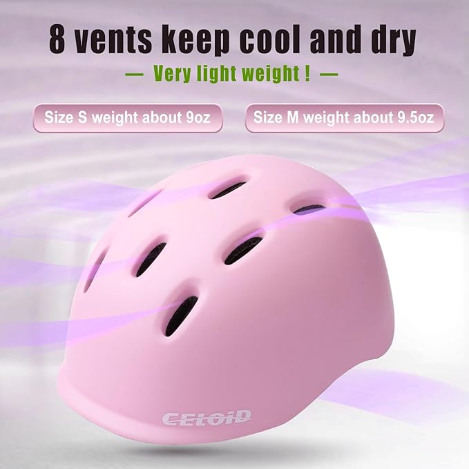 Kids Bike Helmet,Toddler Cyling Helmets for Ages 5-8-9-10-12-14-16Years Youth Boys & Girls,Child Adjustable Multi-Sport Bicycle Skateboard Roller Skate Scooter Balance Skateboarding Helmet-StrideForce Fitness