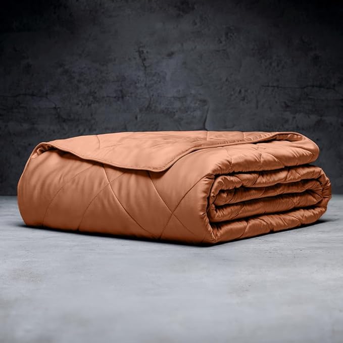 LUXOME Lightweight Blanket | 100% Rayon (Viscose) from Bamboo Fabric & Fill | King/Cal King - 98"x92" | Thermal-Regulating | Terracotta-StrideForce Fitness