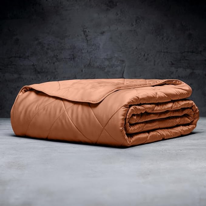 LUXOME Lightweight Blanket | 100% Rayon (Viscose) from Bamboo Fabric & Fill | Full/Queen - 86"x92" | Super Soft | Thermal-Regulating | Terracotta-StrideForce Fitness