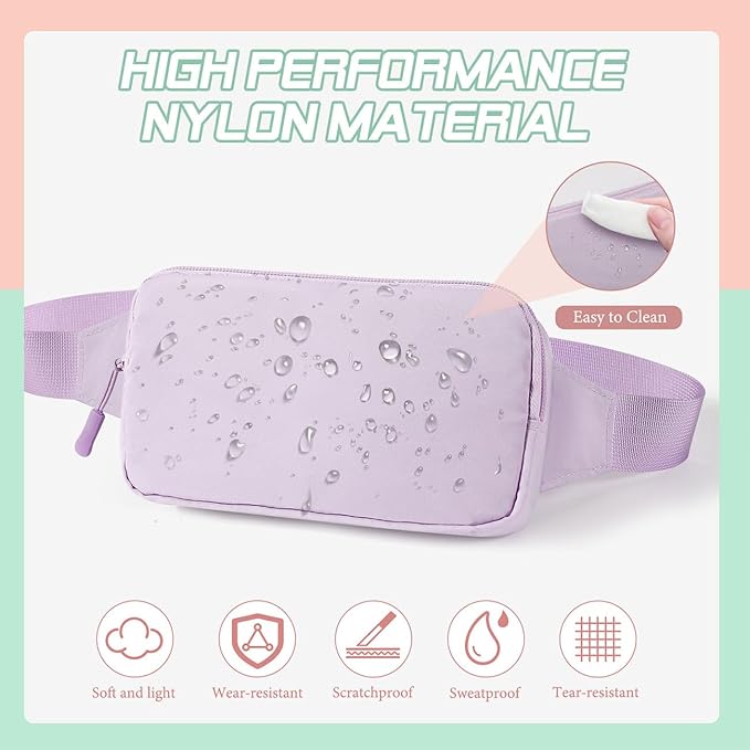 MoKo Fanny Packs for Women Men, Fashion Running Waist Packs, Crossbody Mini Bag Fanny Pack Belt Bag with Adjustable Strap for Running Outdoors Workout Travel Hiking Cycling-StrideForce Fitness