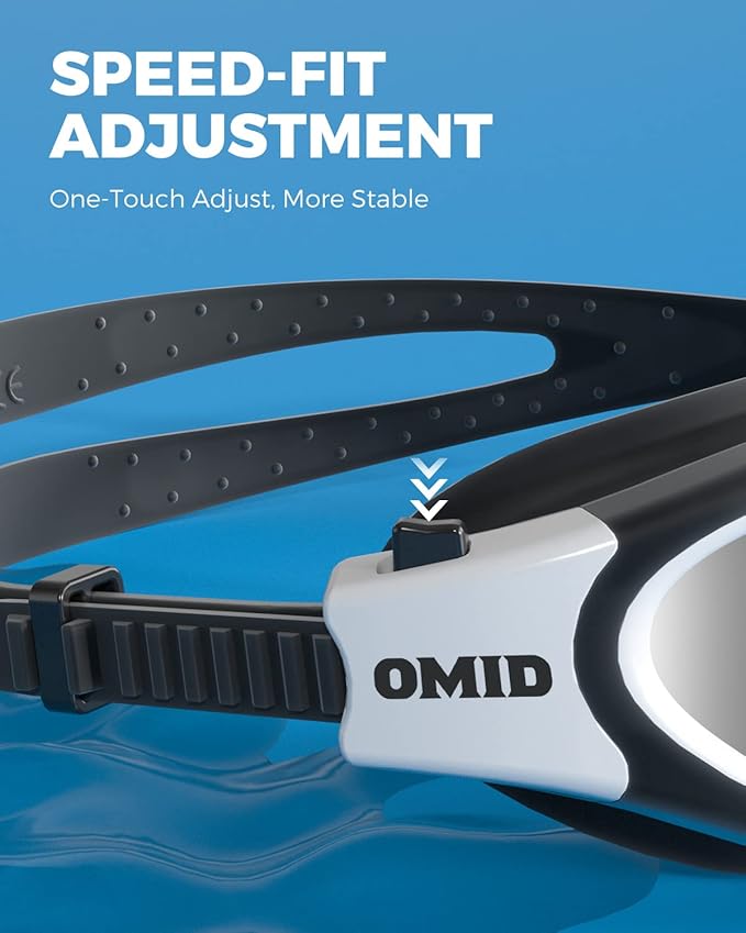 OMID Swim Goggles, P2 Polarized Swimming Goggles for Men Anti-fog Goggles Swimming for Adult Women-StrideForce Fitness