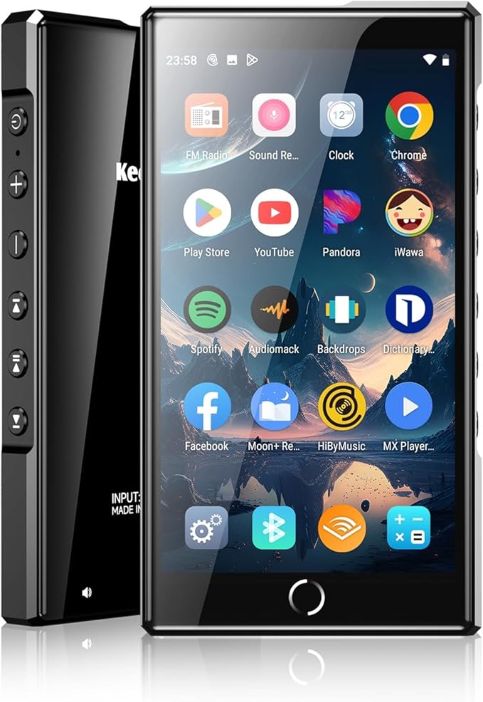 Keenplus144GB MP3 Player with Bluetooth and WiFi, C4 Plus Android 13 HiFi MP3 Player Spotify 4.3" FHD Zinc Alloy Panel Touch Screen, MP4 Players,Music Player with Spotify,Pandora,Amazon Music-StrideForce Fitness