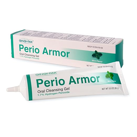 Perio Armor 1.7% HP Oral Cleansing Gel for Healthy Gums and A White Smile - Boost Whitening & Freshness with This Non-Invasive Treatment, 3 oz, Mint