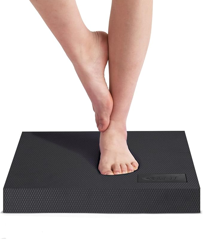 nuveti Large Balance Pad - TPE Non-Slip Mat for Fitness & Balance Exercises,Yoga, Physical Therapy, Knee Cushion Slip Resistant Foam Mat for Yoga & Balance Training, Board Foam for Strength Training, Kneeling Pads for Home Gym Exercise（20''x16''x2.4''）-StrideForce Fitness