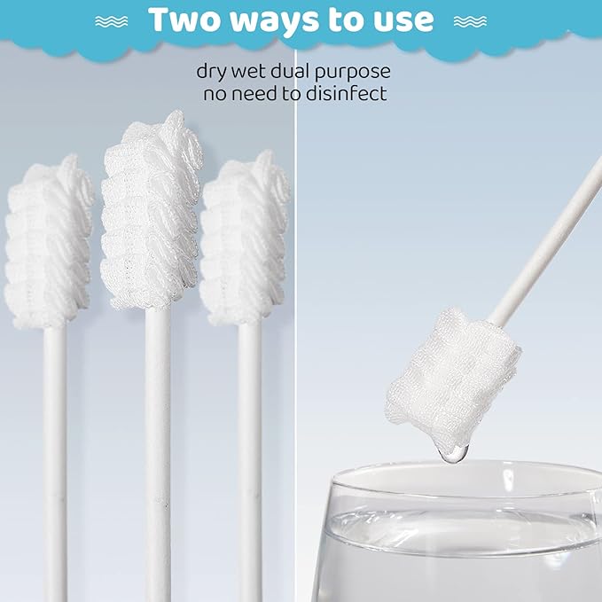 Tondiamo 100 Pcs Baby Tongue Cleaner Toothbrush Baby Oral Cleaner with 3 Pieces Finger Toothbrush for Newborn Mouth Oral Cleaning Infant for 0-36 Months