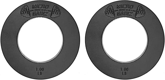 Micro Gainz Calibrated Fractional Weight Plate Set of 2 Plates, Choose Set (.25LB-1.25LB), Designed for Olympic Barbells for Strength Training & Micro Loading Bar Weights, Made in USA-StrideForce Fitness