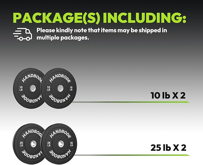 Bumper Plates 2 - Inch Olympic Weight Plate Set for Barbell, 10-55 lb Rubber Weights Sets for Home Gym, Strength Training Plate, Weight Lifting, Black-StrideForce Fitness