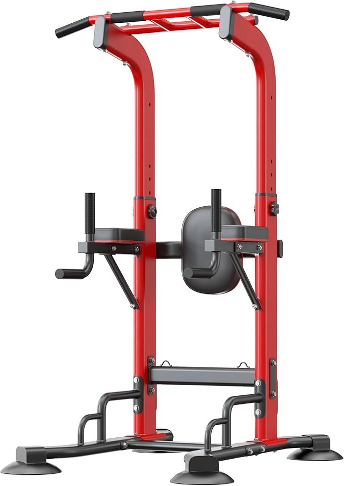 sogesfurniture Adjustable Dip Station & Pull Up Bar – Heavy Duty Calisthenics Workout Equipment for Home Gym, Multi-Function Fitness Training with Push Up Handles, Dips, Pull Ups & Push Ups-StrideForce Fitness