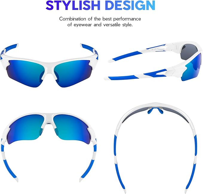 BEACOOL Polarized Sports Sunglasses for Men Women Youth Baseball Fishing Cycling Running Golf Motorcycle Tac Glasses UV400-StrideForce Fitness