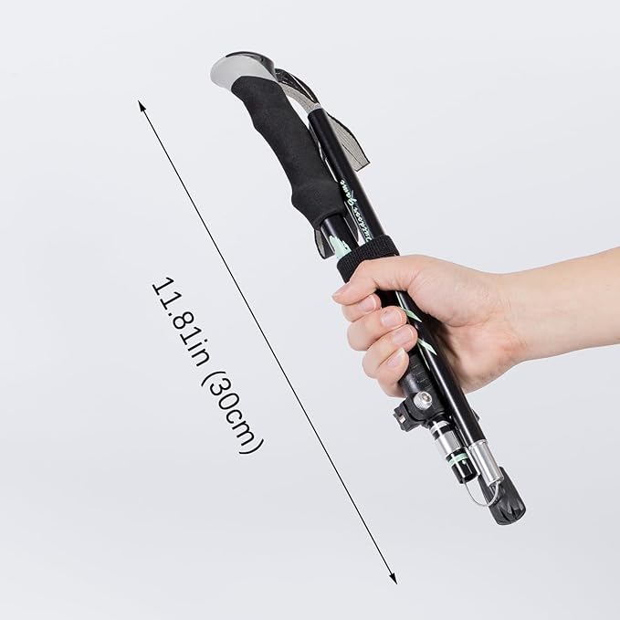 Trekking Poles - 1pc Sports Aluminium 7075 Anti Shock Walking Trekking Hiking Stick Pole,Ultralight Alpenstock,Adjustable Quick,Single Collapsible Pole-StrideForce Fitness