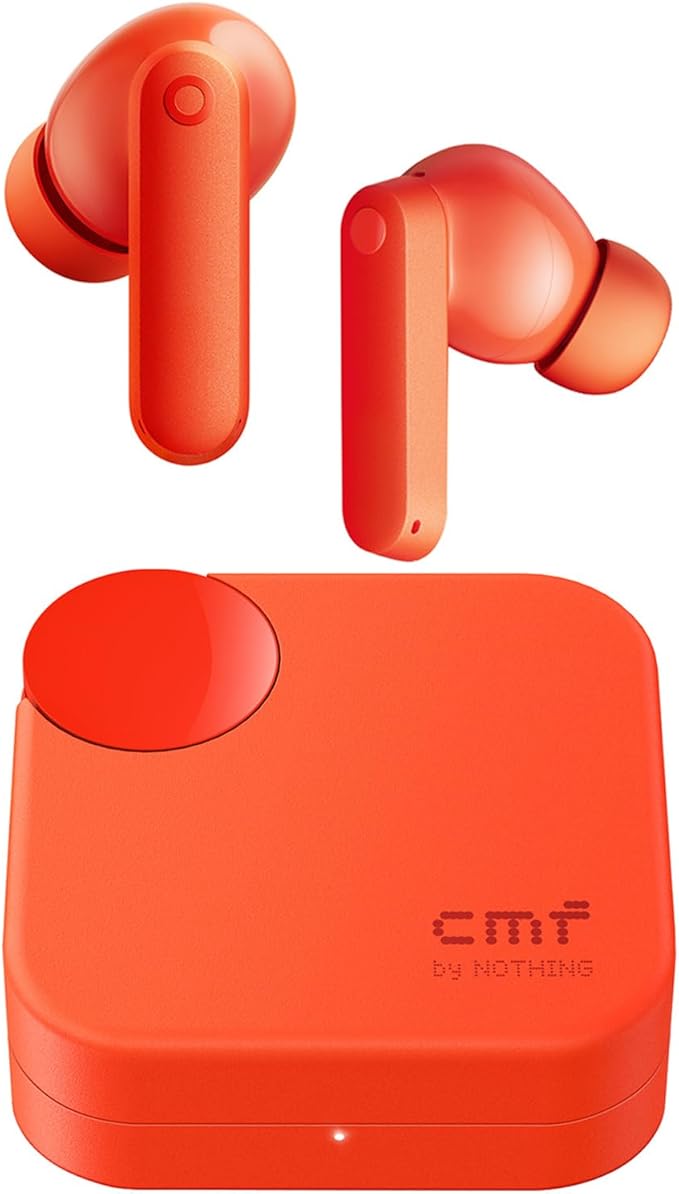 CMF Buds 2a Wireless Earbuds 2025 New Active Noise Cancelling 42dB Hybrid ANC Bluetooth Headphones, 12.4mm Dynamic Driver for Big Bass, 4 Mics Clear Calls, Sport Ear Buds for iPhone, Android, Orange-StrideForce Fitness