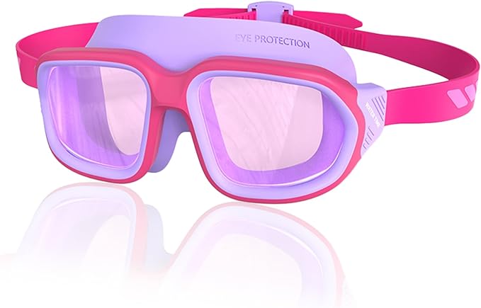 Kids Swim Goggles for Ages 4-12: Clear Vision, Wide View, No Leaks, Anti-Fog, UV Protection & Comfortable Fit-StrideForce Fitness