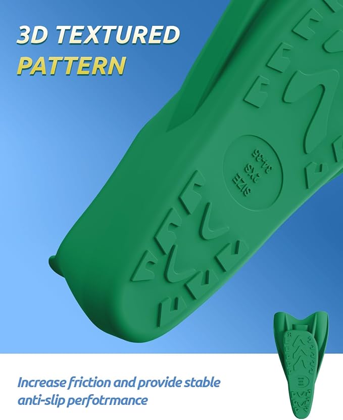 W WSTOO Streamlined Swimming Fins,Training Short Flippers,Silicone Swimming Flippers for Kids Adults Men and Women for Swimming Snorkeling and Diving-StrideForce Fitness