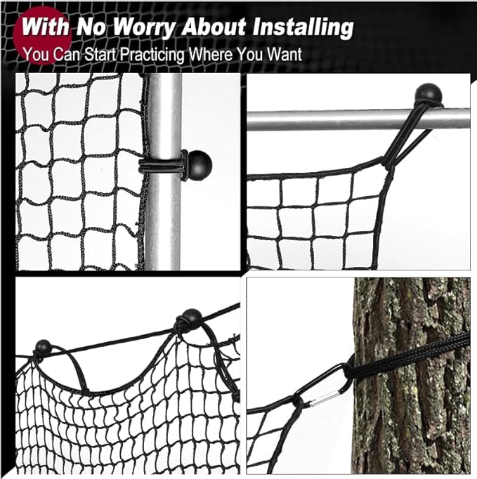 Sports Backstop Net - Hitting Net for Golf, Baseball, Hockey, Soccer - 10 x 10Ft/10 x 15Ft/10 x 20Ft/10 x 25Ft/15 x 15Ft/15 x 20Ft-StrideForce Fitness