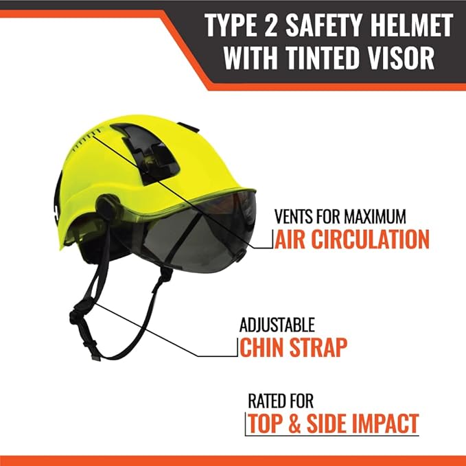 Malta Dynamics APEX Type 2 Safety Helmet – OSHA and ANSI Z89.1 Compliant Safety Hard Hats for Construction Workers and Vented Helmet for Head Protection-StrideForce Fitness