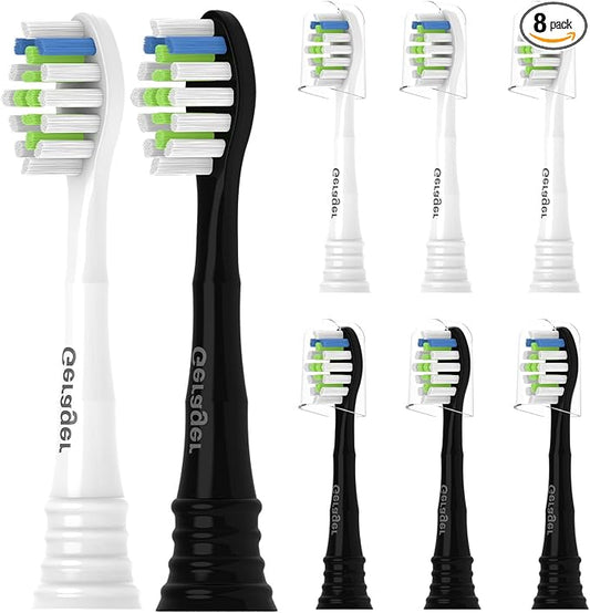 Replacement Heads Compatible with Philips Sonicare Toothbrush 4100 5100 6100 1100 2100 3100, 8 Pack