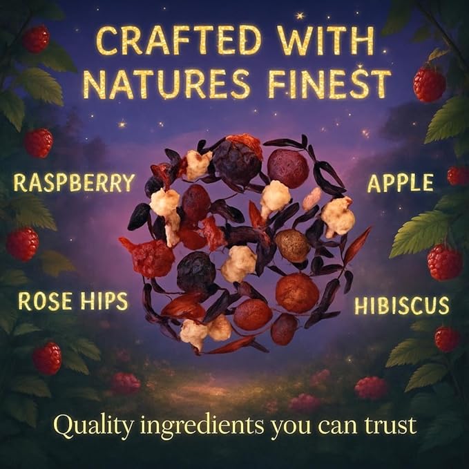 Bellasia Tea Could Catcher for Kids Using Real Fruit Pieces - Caffeine Free Herbal Tea Blend with Real Ingredients & Balanced Flavor- Add Loose Leaf Tea to Your Child’s Routine for A Fun & Tasty Drink. 20-25 Cups-StrideForce Fitness