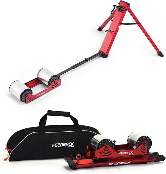 FEEDBACK SPORTS | Omnium Lightweight and Portable Bike Trainer | for 16” to 29” Wheels | Travel Bag Included-StrideForce Fitness