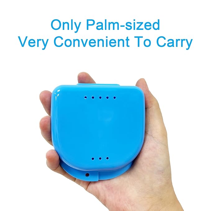 60PCS Retainer Case with Vent Holes,Transparent Color Denture Case,Portable Multi-Purpose Mouthguard Storage for Travel Home Office Business Trip