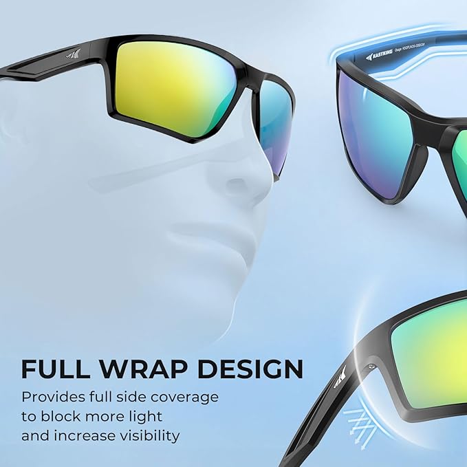 KastKing Osage Polarized Sport Sunglasses for Men and Women, Ideal for Driving Fishing Cycling Running, UV Protection-StrideForce Fitness