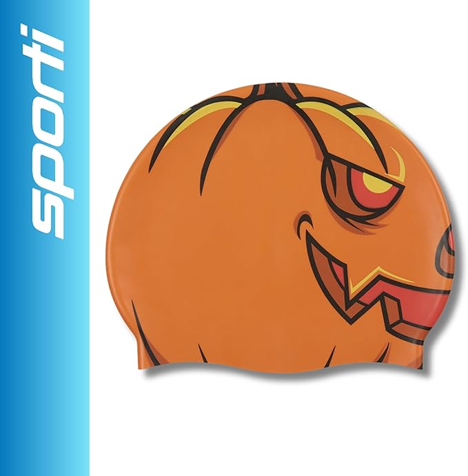 Sporti Silicone Swim Cap for Kids, Unisex Youth Swimming Cap, Protection Bathing Caps for Your Children, Aged 2-10-StrideForce Fitness