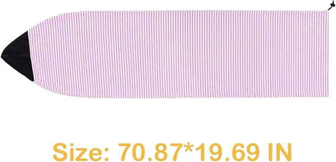 Surf Sock, Surfboard Sock Cover for Longboard Paddleboard Surf Board Sup Paddle Board, 6-8 FT Foot Quick Dry Stretch Surfboard Bag Sleeve with Drawstring Closure-StrideForce Fitness