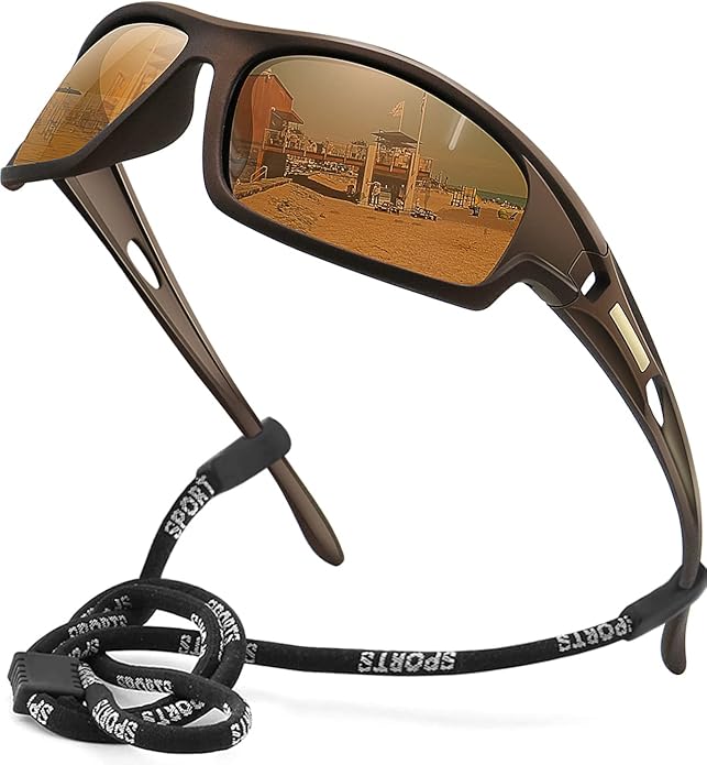 Polarized Sports Sunglasses for Men 100% UV Protection Wrap Around Unbreakable Sun Glasses for Fishing Driving-StrideForce Fitness