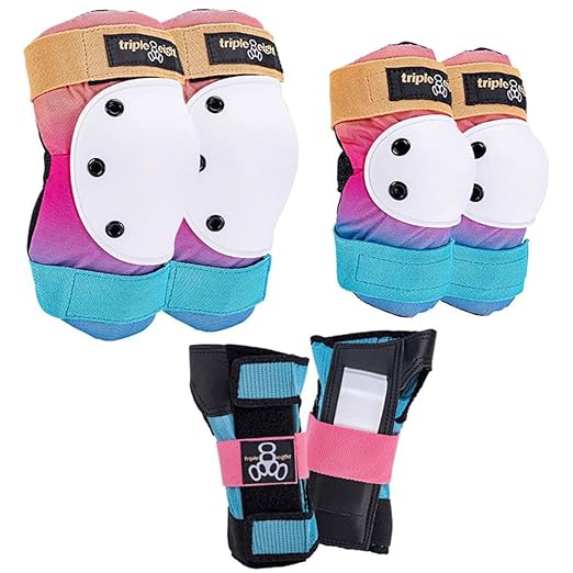 Triple Eight Saver Series 3-Pack Pad Set– Ideal for Skateboarding, In-line Skating, Roller Skating, and Biking-StrideForce Fitness