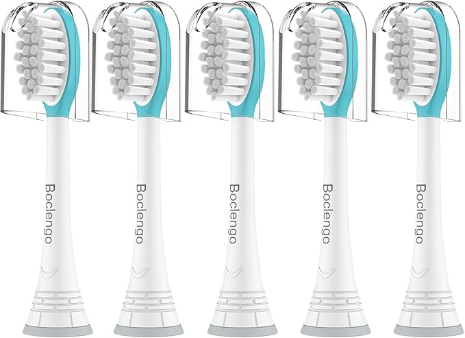 Kids Replacement Brush Heads for Philips Sonicare Kids Toothbrush Heads,for Phillips Sonicare HX6032/94, HX6340,HX6321,HX6330,HX6320, Standard Brush Head for Child 6-12 Boy Girl, 5 Pcs,Blue