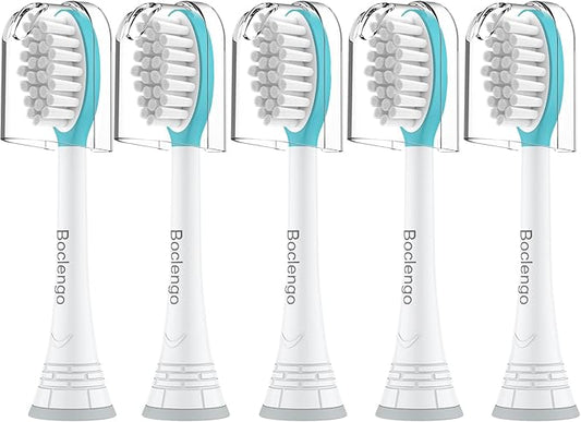 Kids Replacement Brush Heads for Philips Sonicare Kids Toothbrush Heads,for Phillips Sonicare HX6032/94, HX6340,HX6321,HX6330,HX6320, Standard Brush Head for Child 6-12 Boy Girl, 5 Pcs,Blue