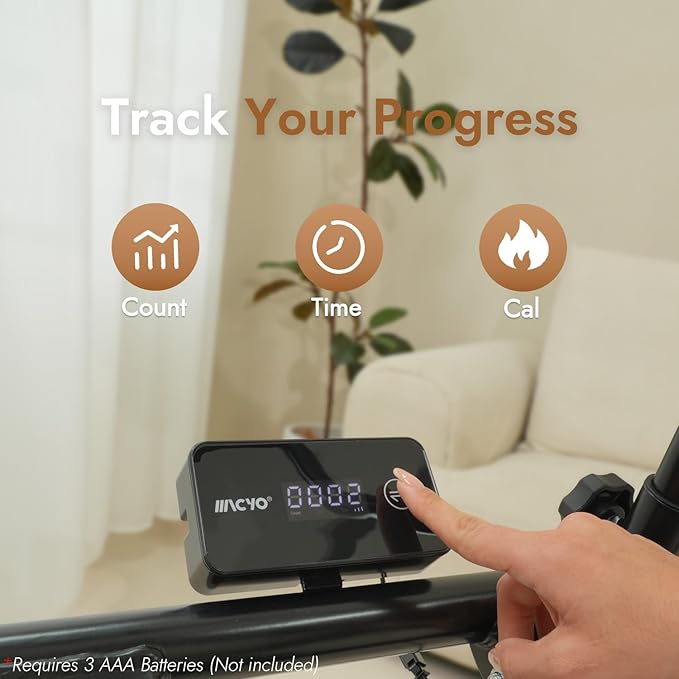 Stair Stepper with Adjustable Resistance - Stair Climber for Home Gym, Folding Cardio Machine with Extended Step Range, Adjustable Handlebar & Pedals, Tablet Holder by MACYO-StrideForce Fitness