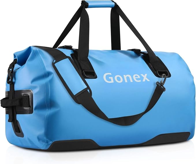 Gonex 40L 60L 80L Extra Large Waterproof Duffle Travel Dry Duffel Bag Heavy Duty Bag with Durable Straps & Handles for Kayaking Paddleboarding Boating Rafting Fishing-StrideForce Fitness