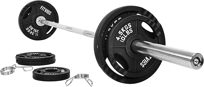 Olympic Cast Iron 2-Inch Weight Plates for Strength Training & Weightlifting, 255 Pounds Set, Multiple Packages-StrideForce Fitness