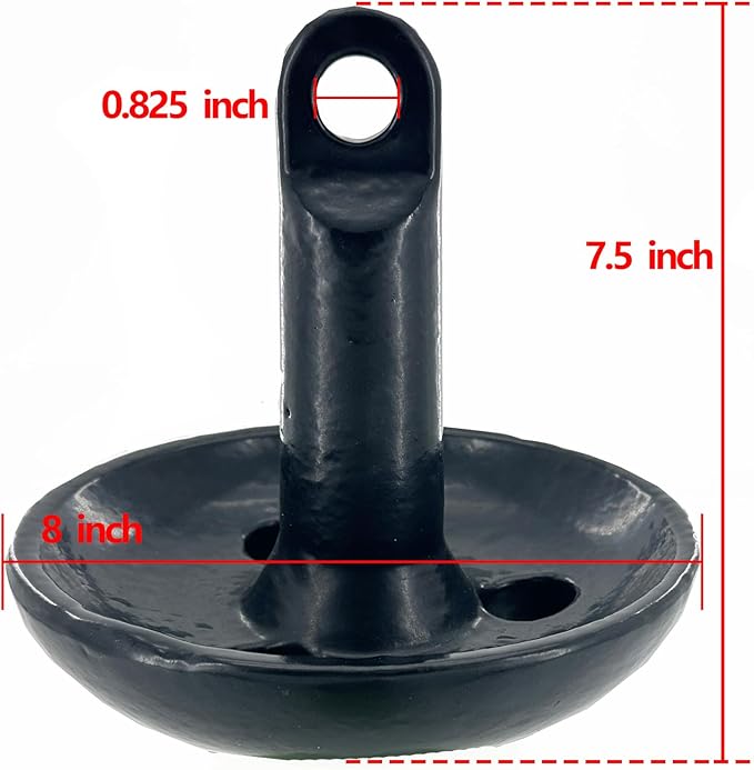 XIALUO Marine Mushroom Anchor Kit 12 lb Black PE Coated Kayak Anchor Accessories with 50 ft Rope for Fishing Kayaks, Canoe, Jet Ski, SUP Paddle Board and Small Boats-StrideForce Fitness