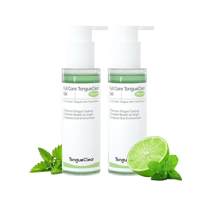 Tongue Cleaner Gel - Fresh Mint Tongue Cleaning Paste for Bad Breath & Halitosis | 2 Pack
