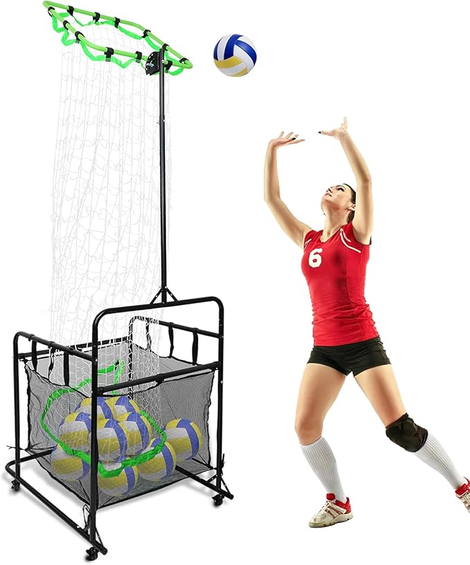 Volleyball Setter Trainer Net with Adjustable Height and Angle for Indoor and Outdoor Practice, Perfect Target Net for Setting, Serving, and Spiking Training Equipment-StrideForce Fitness