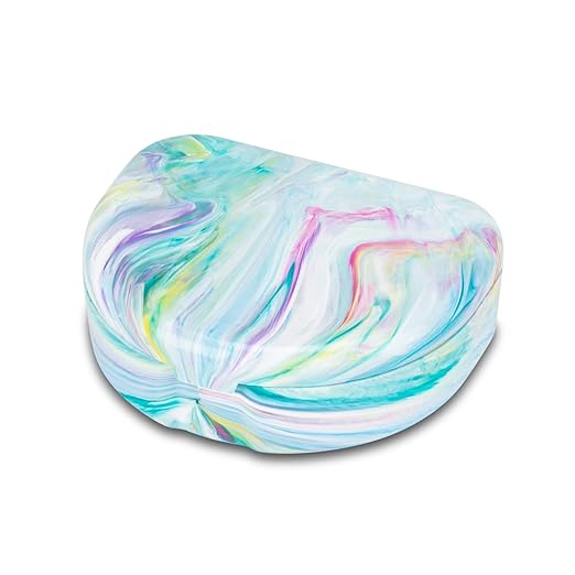 Designer Marbled Retainer Cases, Assorted Colors, 24 Pack