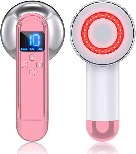 Body Sculpting Machine - Professional Cordless Cellulite Massager - Suitable for Belly, Neck, Leg, Hip, Arm (Pink)