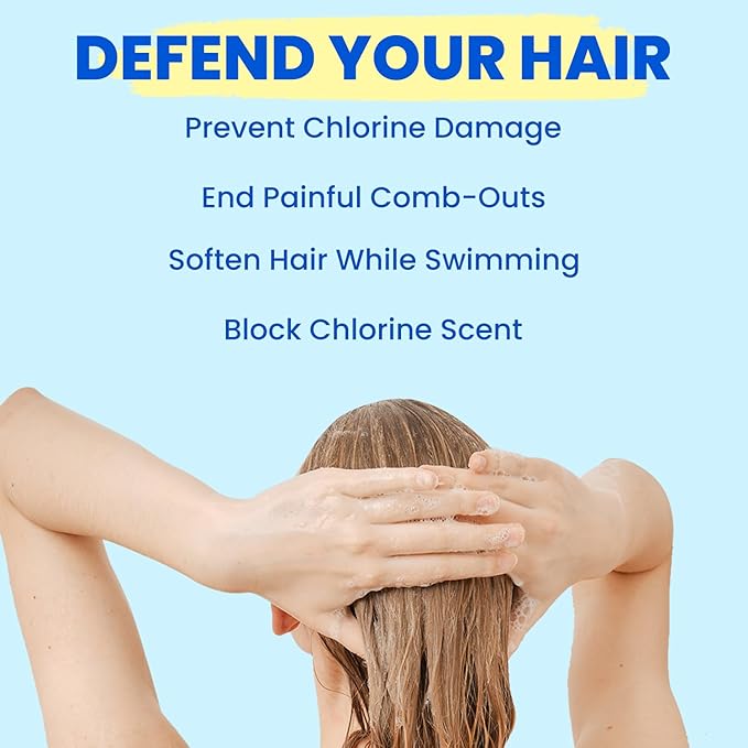 AQUA GUARD Pre-Swim Hair Defense | No More Swim Hair | Prevents Chlorine Damage + Softens Hair While Swimming | Made in California | Color Safe, Leaves Hair Smelling Great | 5.3 oz (2 Pack)-StrideForce Fitness