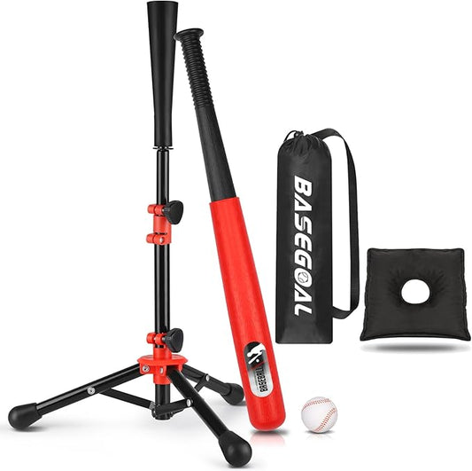 Baseball Tee for Kids,Youth Stand Set,Teeball Set,Youth Baseball,Softball Batting Tee Set,Easy Adjustable Height-StrideForce Fitness